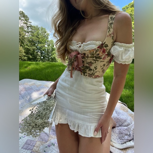 Handmade Corset made with thrifted Ralph Lauren fabric! - Picture 5 of 11